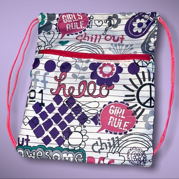 Handmade String Bag Durable Zipper Pocket Tote Backpack - Picture 2 of 16